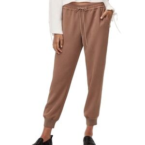 Aritzia Wilfred Buffon Crepe Pant Taupe Jogger Pant Size Small Old Money Office
